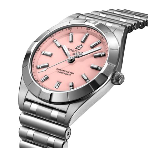 breitling pink watch